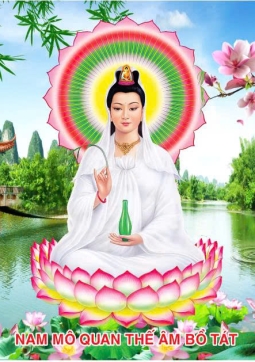 TRANH QUAN THẾ ÂM BỒ TÁT Q72 - MẪU NGANG