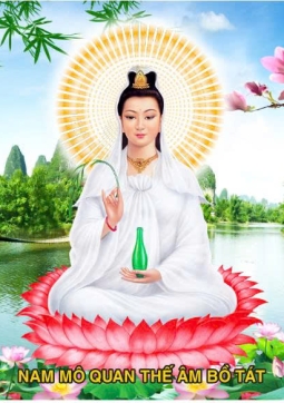 TRANH QUAN THẾ ÂM BỒ TÁT Q71 - MẪU NGANG