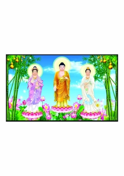 TRANH TAM THÁNH PHẬT - TRÚC