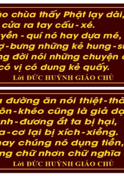 CÂU GIẢNG THẦY-GIẢNG PHẬT