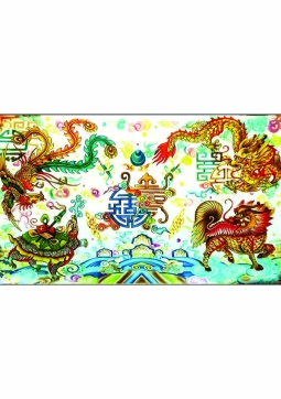 TRANH TỨ LINH: LONG LÂN QUY PHỤNG