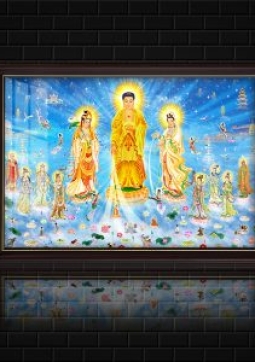 TRANH ĐIỆN TÂY PHƯƠNG TAM THÁNH 