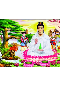 TRANH QUAN THẾ ÂM BỒ TÁT Q36 - MẪU NGANG