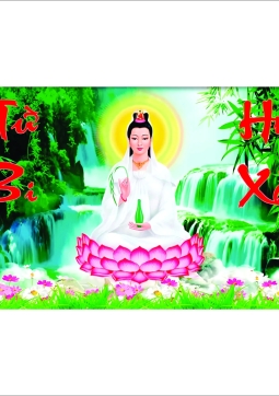 TRANH QUAN THẾ ÂM BỒ TÁT Q37 - MẪU NGANG