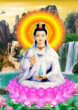 TRANH QUAN THẾ ÂM BỒ TÁT Q19 - MẪU NGANG