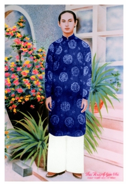 TRANH ĐỨC THẦY - ĐỨC HUỲNH GIÁO CHỦ PHẬT GIÁO HÒA HẢO H03