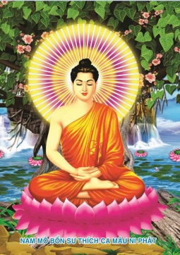 TRANH PHẬT THÍCH CA NGỒI BÊN SUỐI